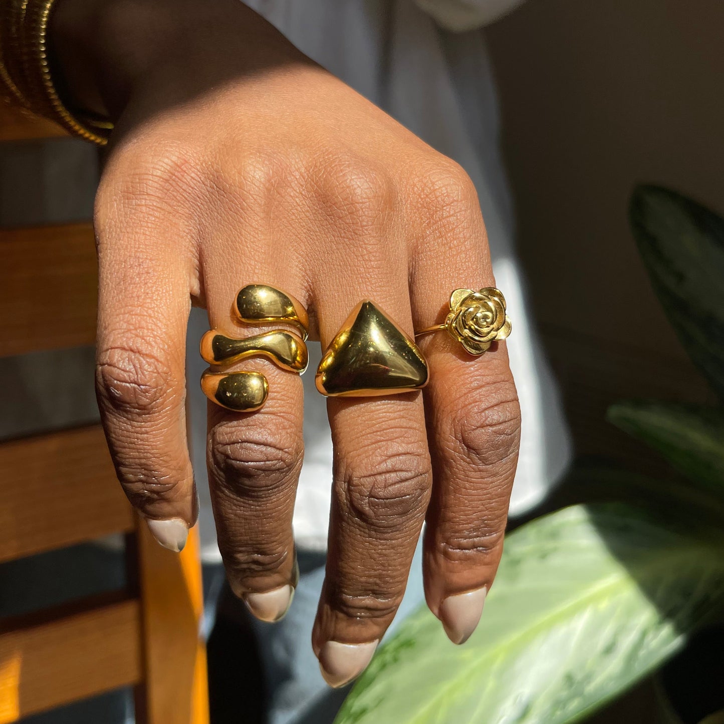 Adjustable Rose Ring - Gold | The Consciously Lisa Collection