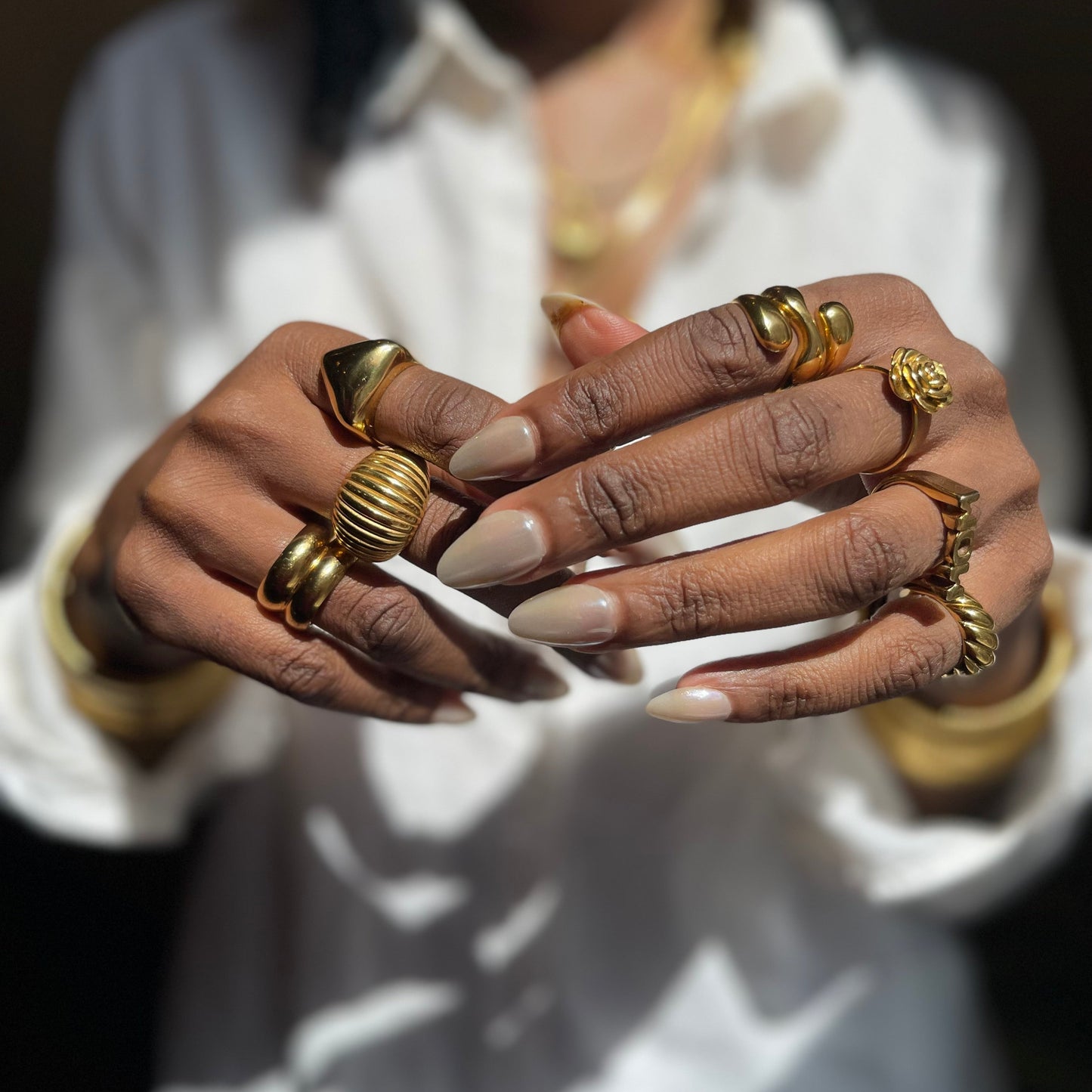 Textured Dome Ring - Gold | The Consciously Lisa Collection