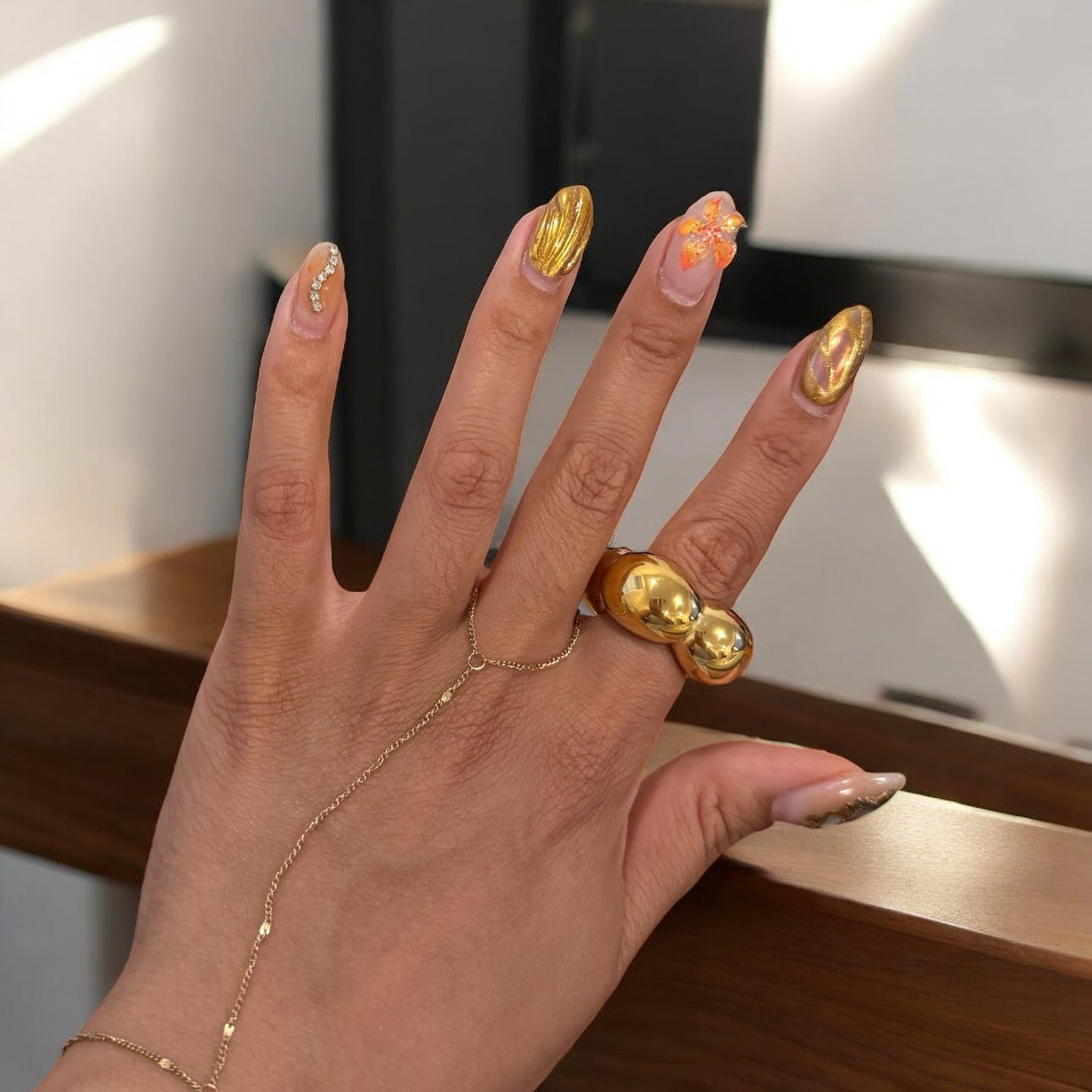 Liquid Gold Dome Ring - Gold
