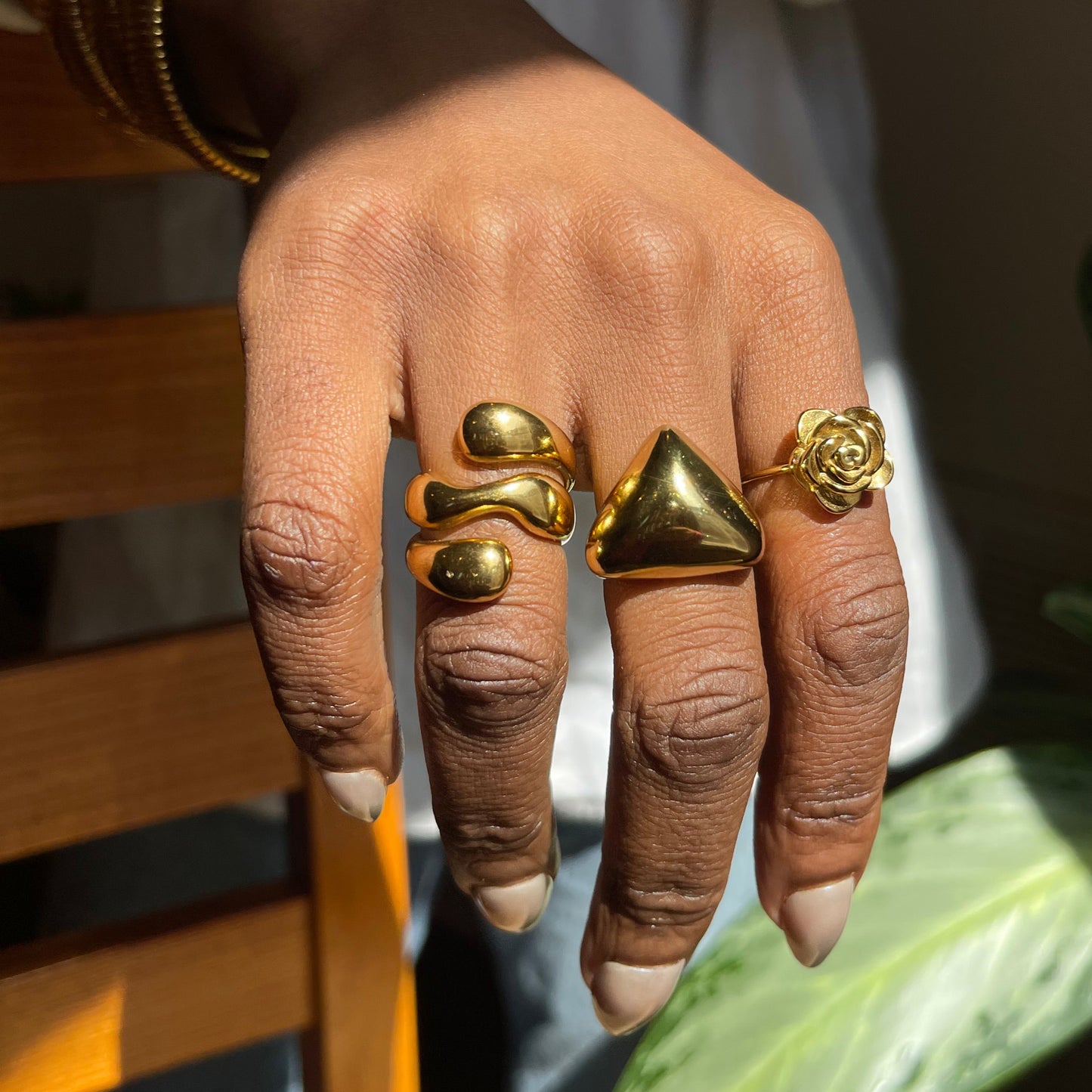 Abstract Wrap Around Ring - Gold | The Consciously Lisa Collection