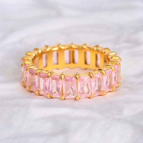 Pink Baguette Stone Ring