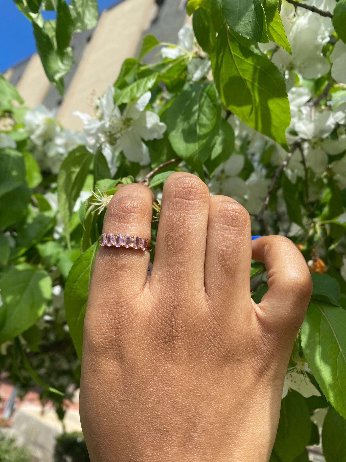 Pink Multigem Ring