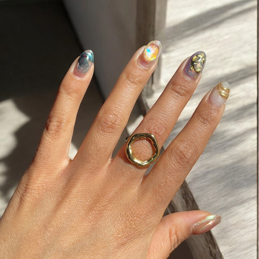 Wavy Circle Ring - Gold | The Consciously Lisa Collection