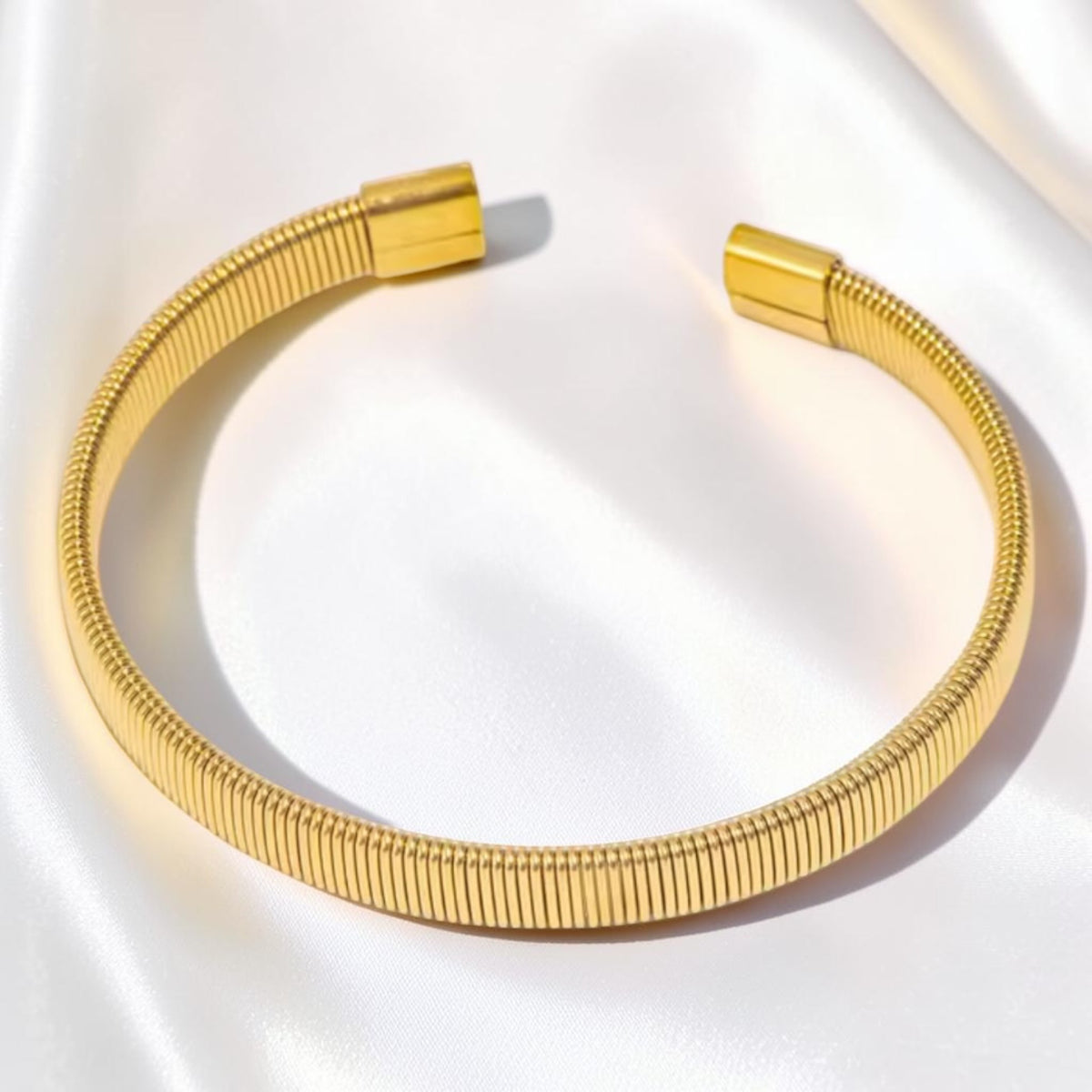Ribbed Open Cuff Bracelet | The Consciously Lisa Collection