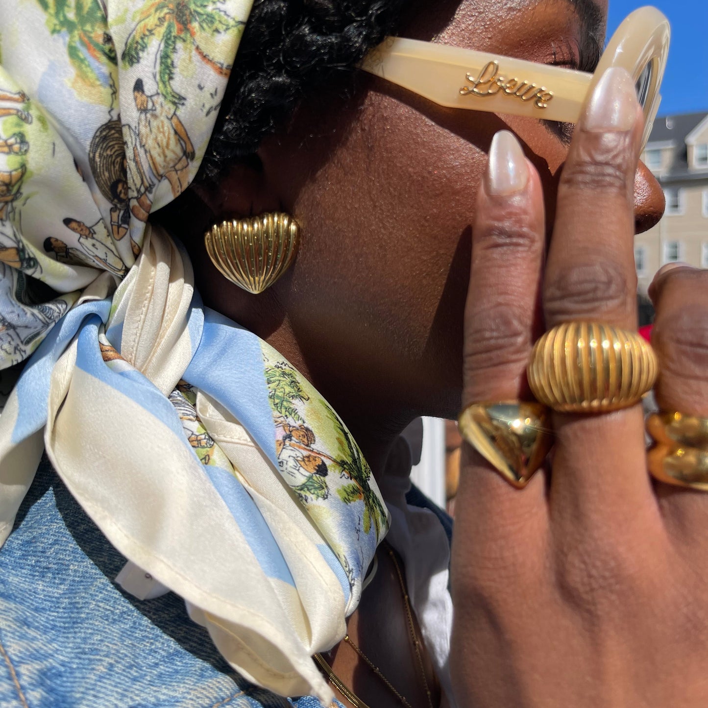 Textured Dome Ring - Gold | The Consciously Lisa Collection