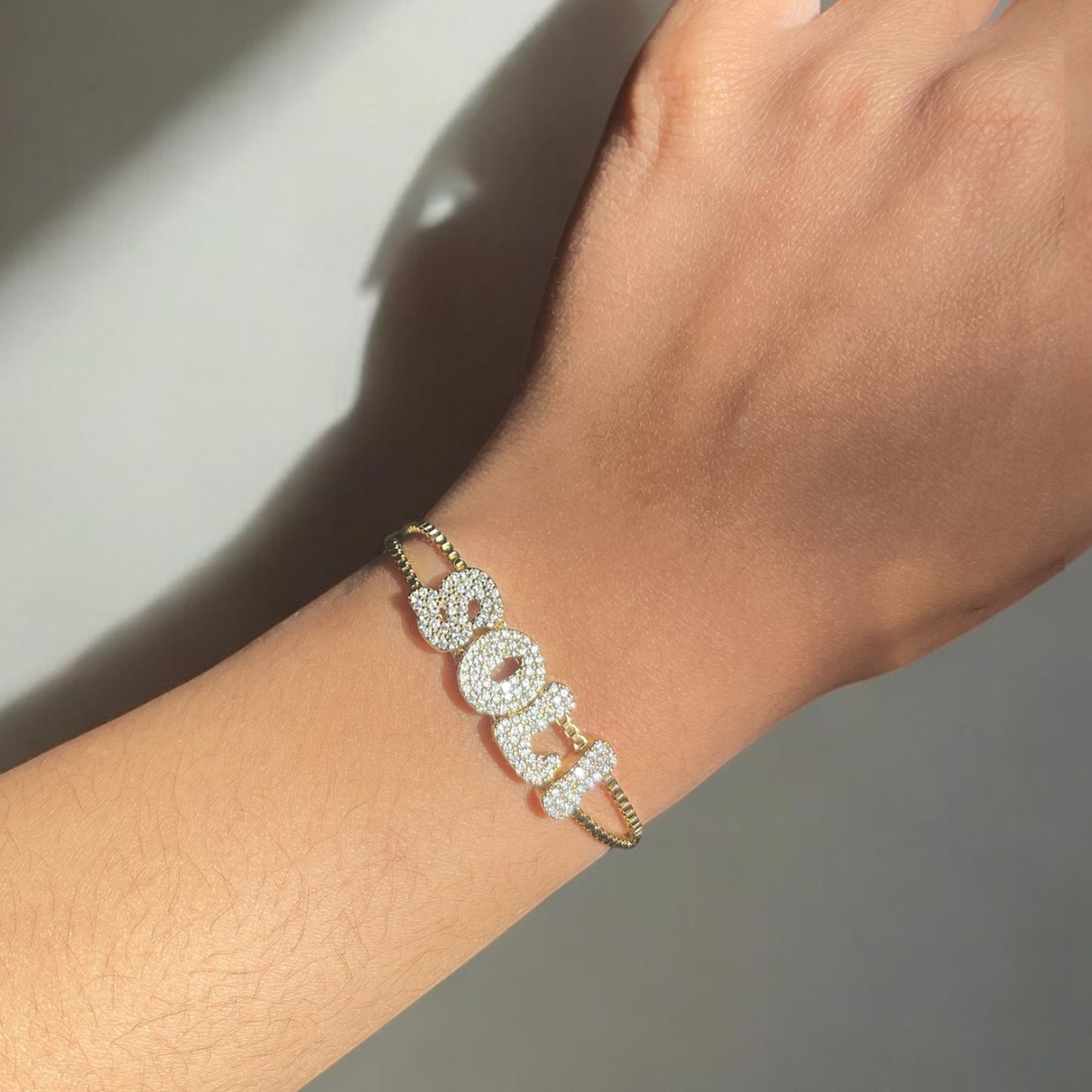 Customized Sliding Letter Bracelet