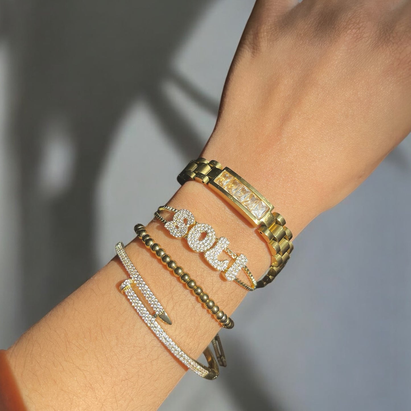 Customized Sliding Letter Bracelet