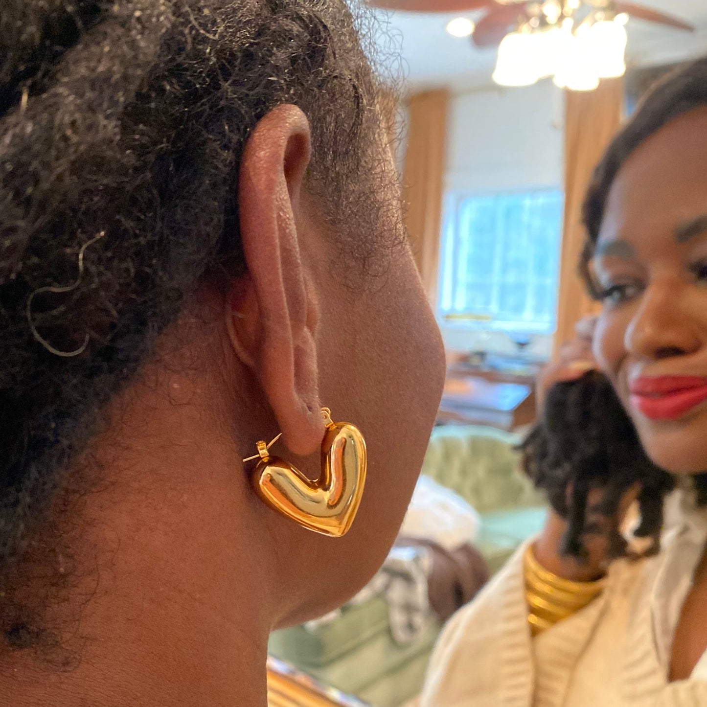 Small Chunky V Hoop Earrings - Gold | The Consciously Lisa Collection
