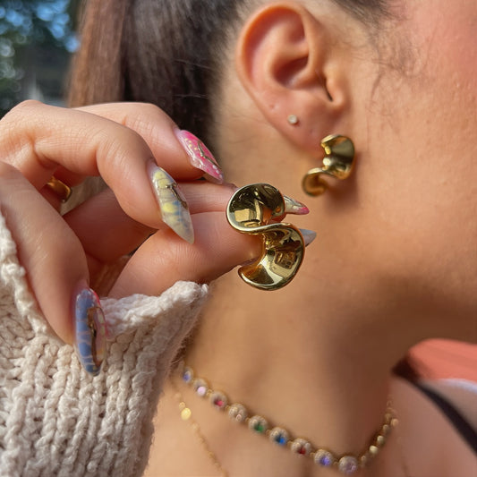 Sculpted Statement Stud Earrings