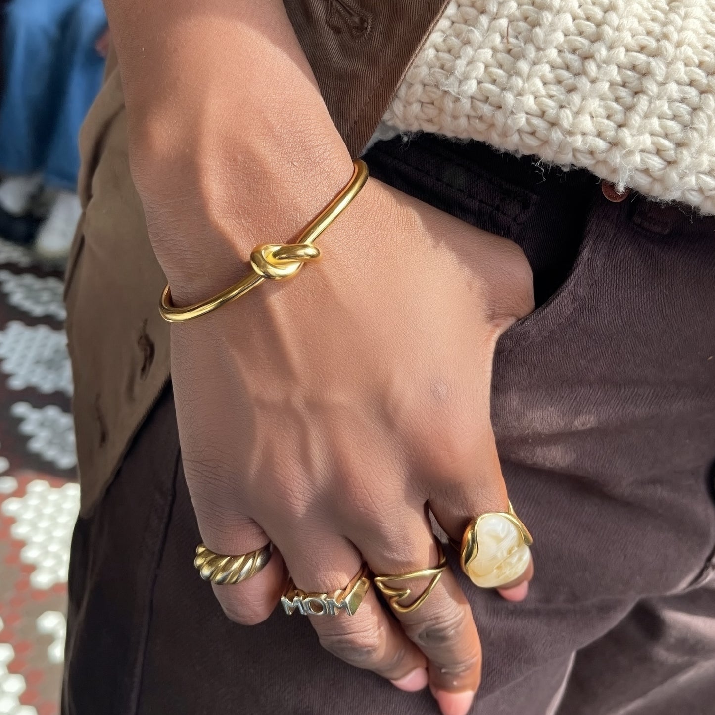 Knot Cuff Bracelet - Gold | The Consciously Lisa Collection