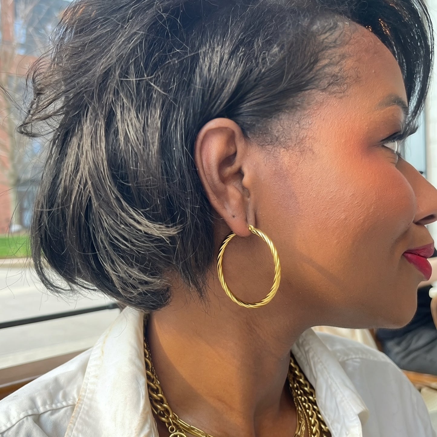 Twisted Hoop Earring Set of 3 - Gold | The Consciously Lisa Collection