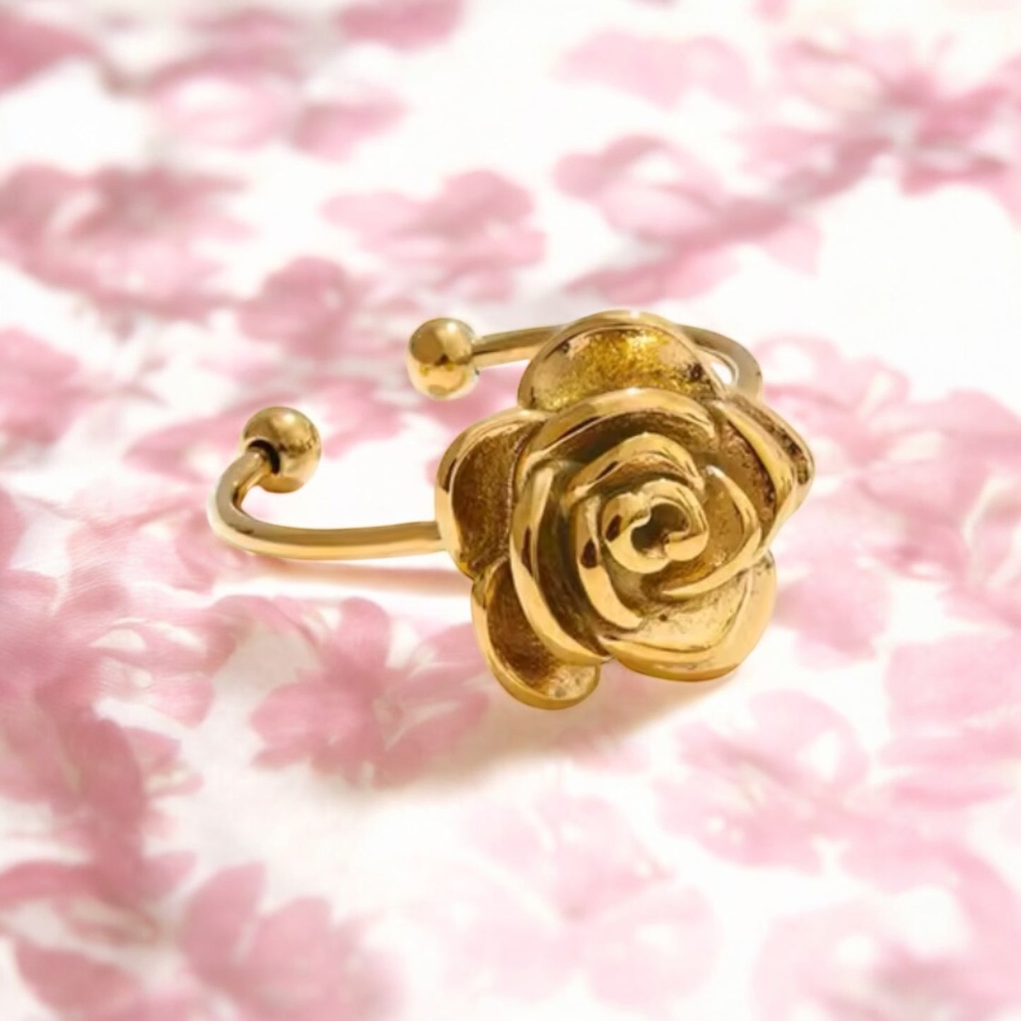 Adjustable Rose Ring - Gold | The Consciously Lisa Collection