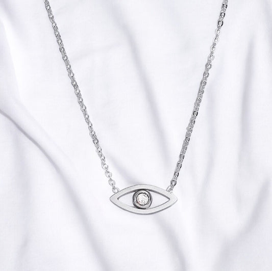 Evil Eye Pendant Necklace - Silver