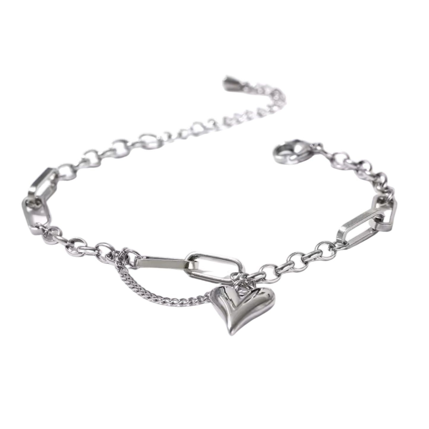 Heart Charm Chain Bracelet | The Consciously Lisa Collection