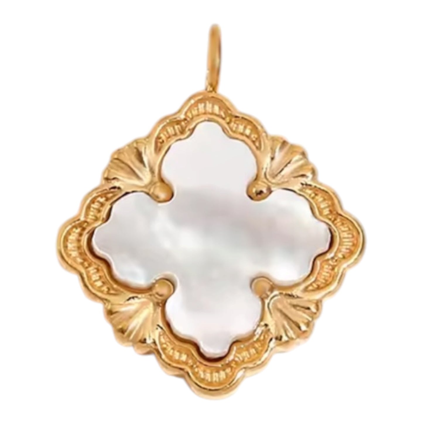 Pearly Clover Charm - Gold