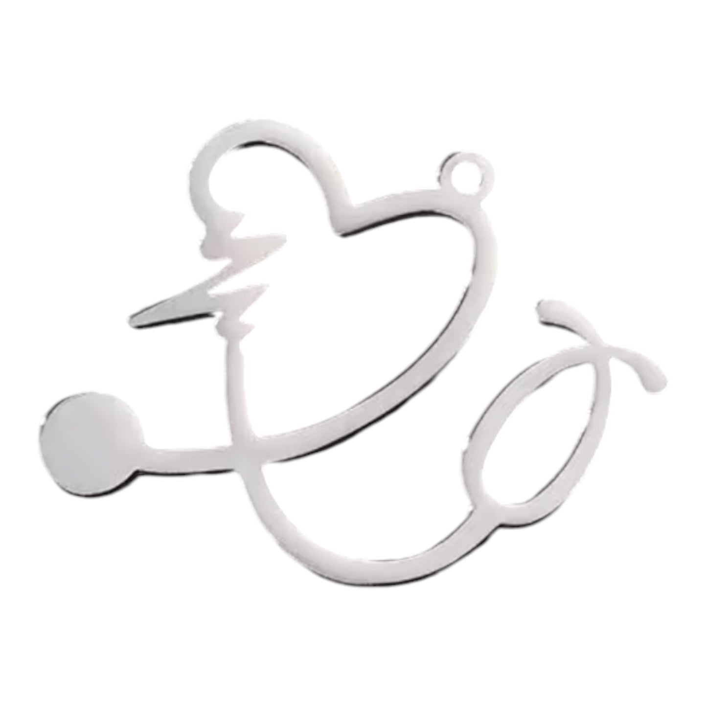 Stethascope Charm - Silver