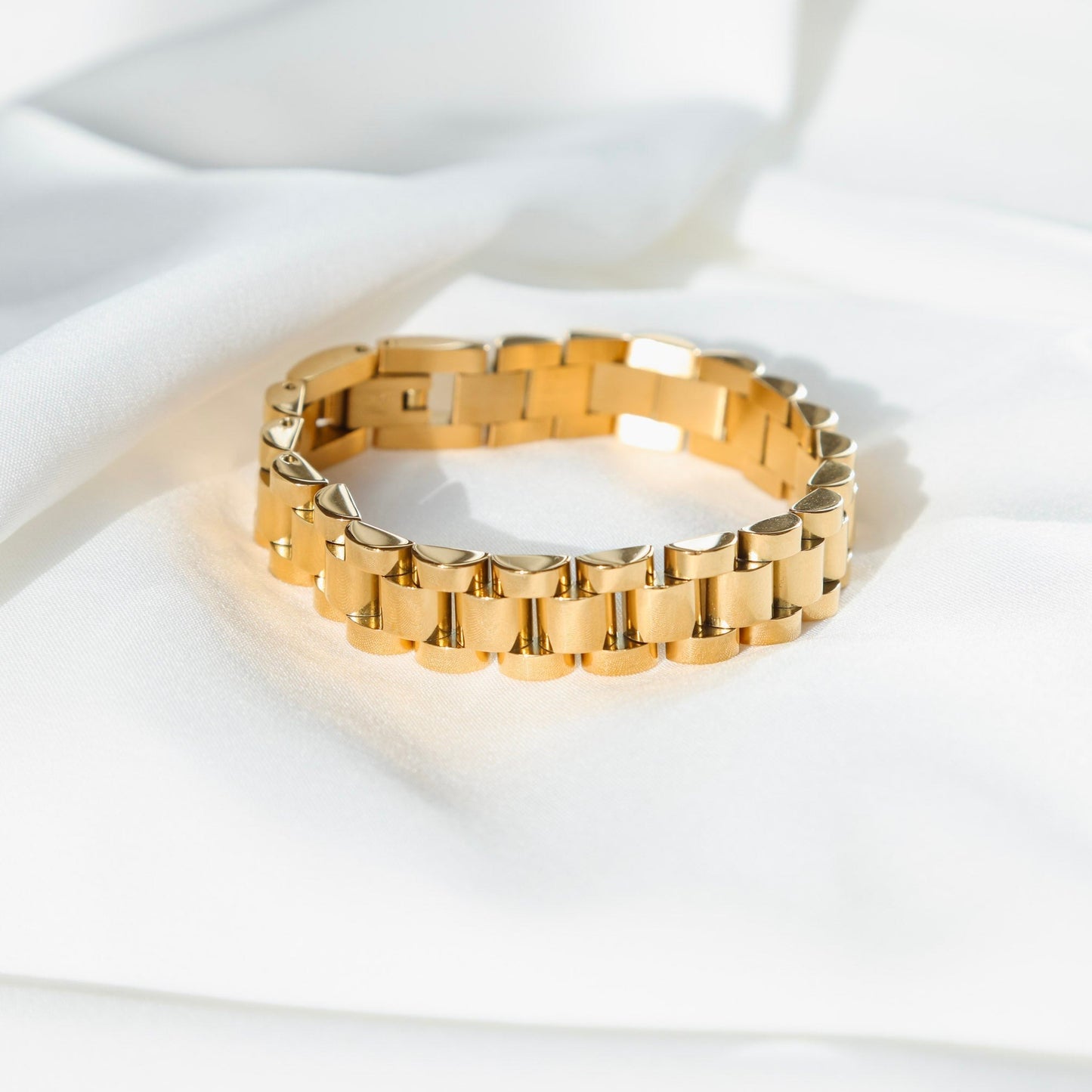 On My Time Watch Strap Bracelet - Gold