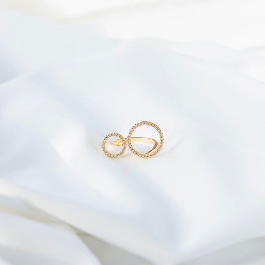 Whirly Adjustable Ring - Gold