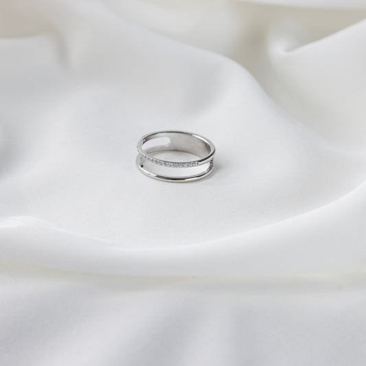 Double Layer Ring - Silver