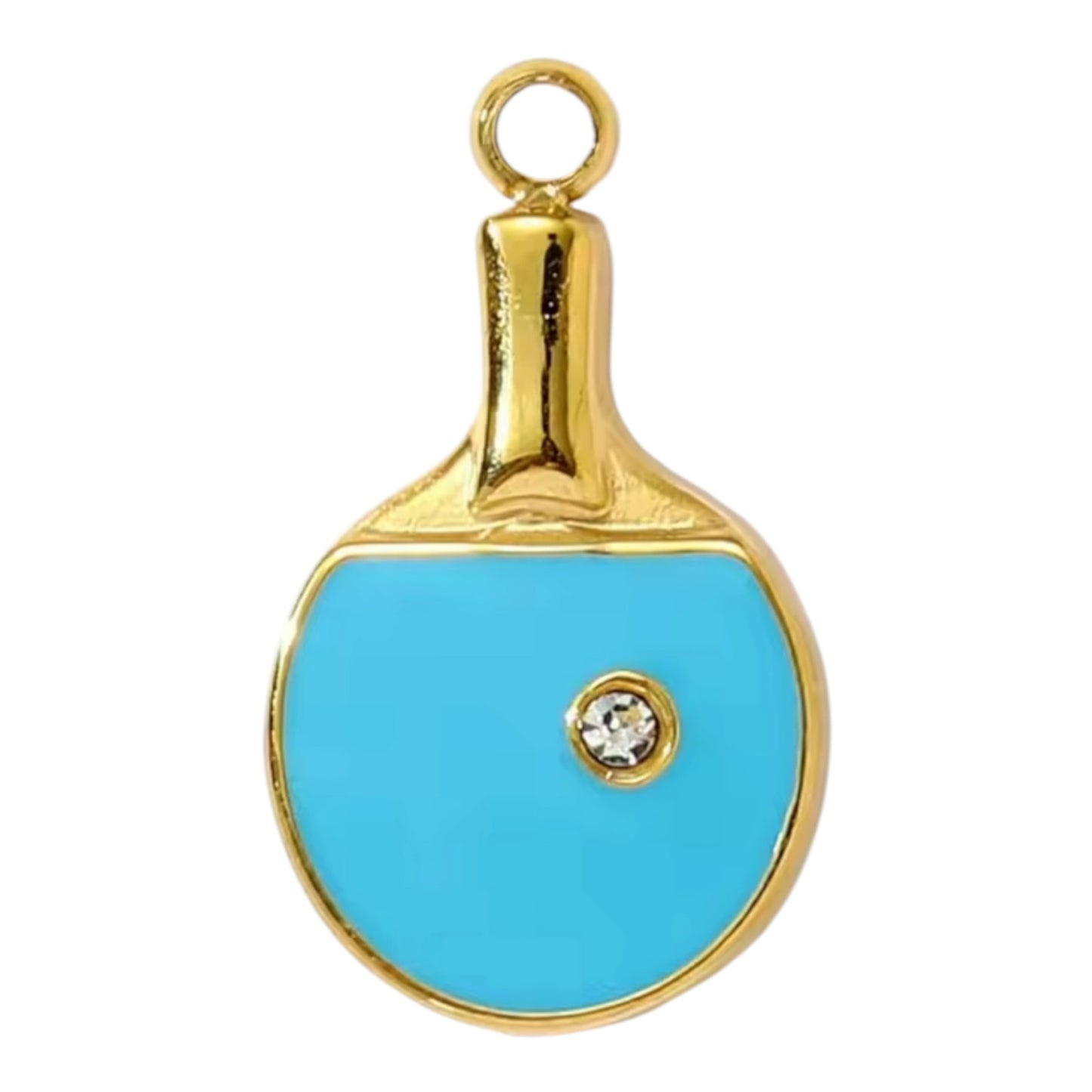 Blue Tennis Racket Charm