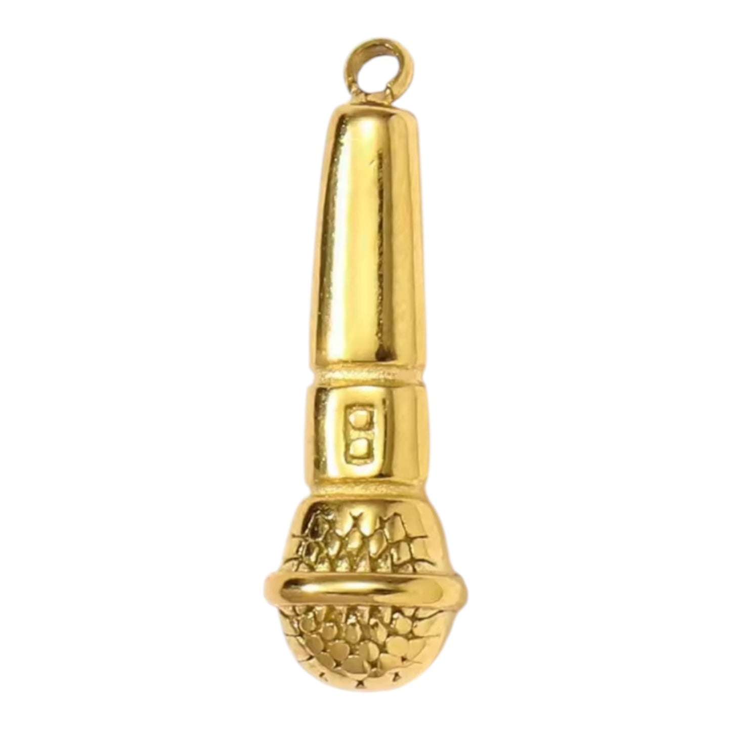 Microphone Charm - Gold