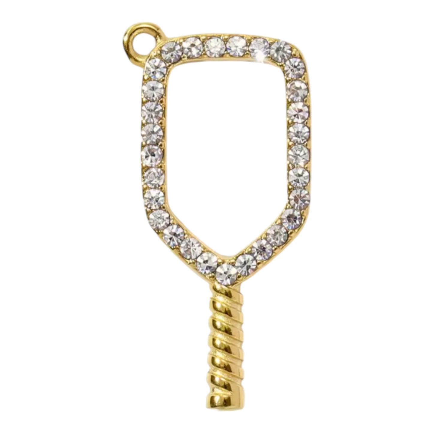 Hollow Pickle Ball Racket Charm