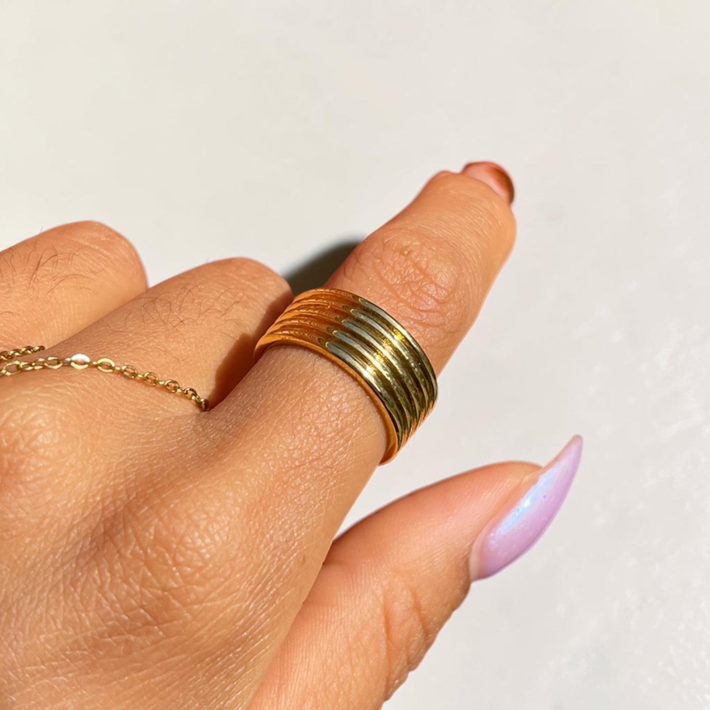 Ribbed Band Ring