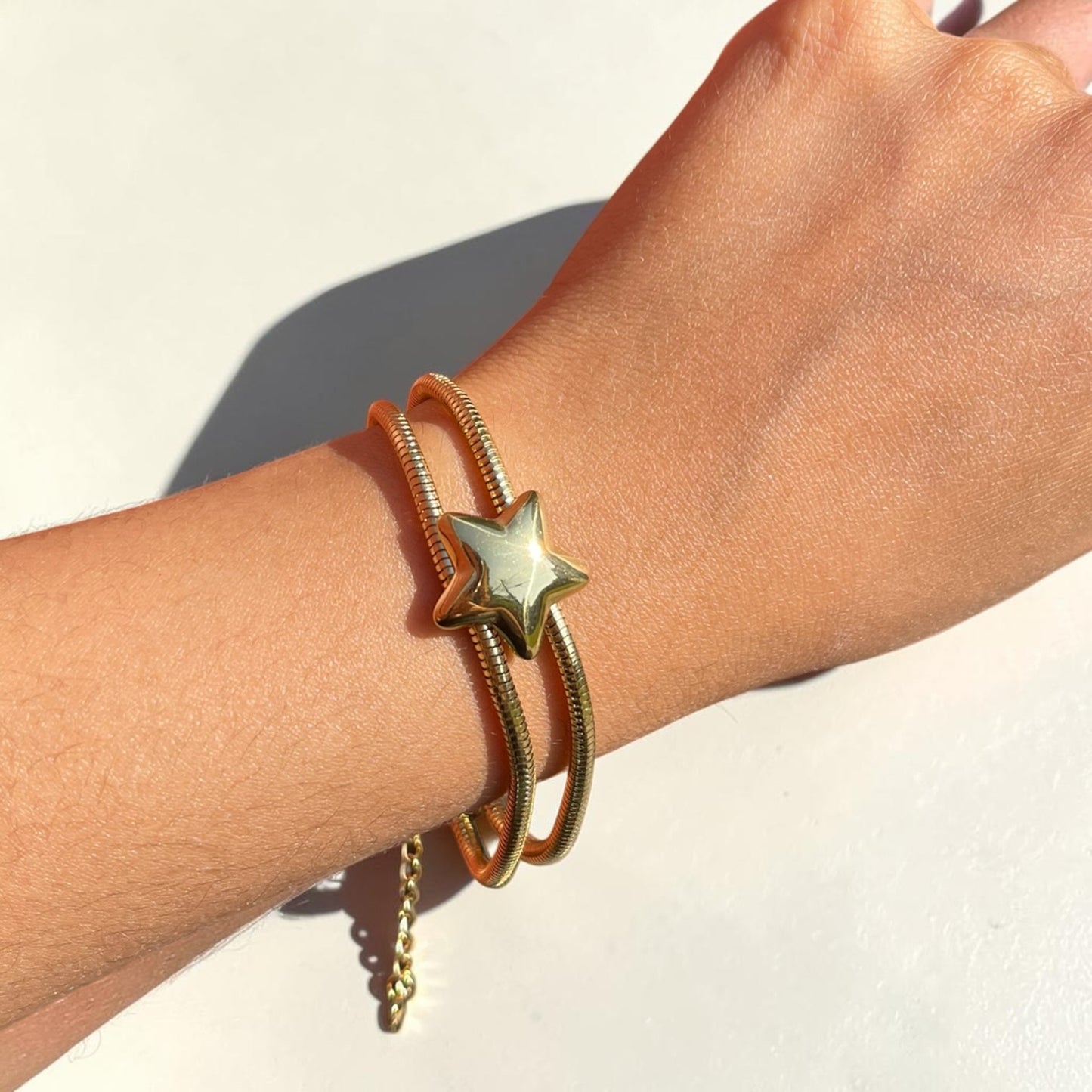 Floating Star Cable Chain Bracelet