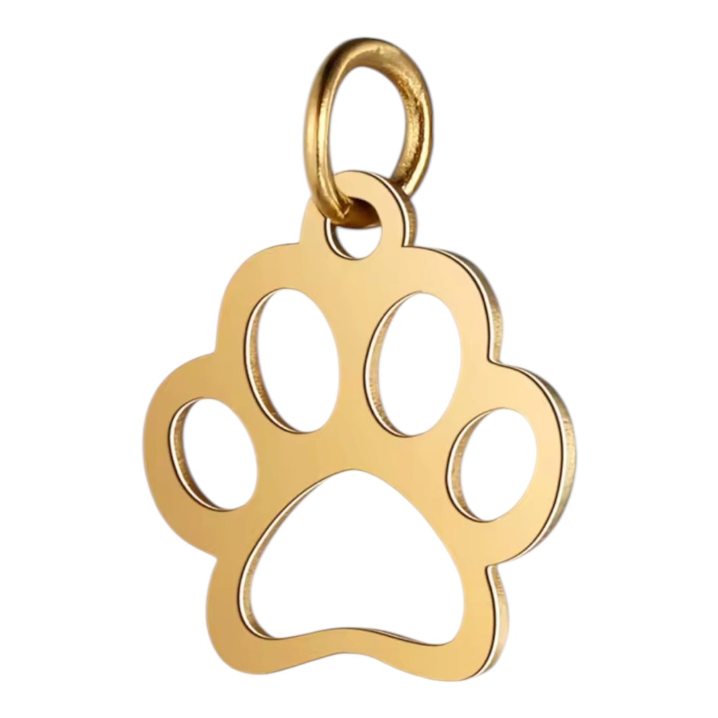 Dog Paw Charm - Gold