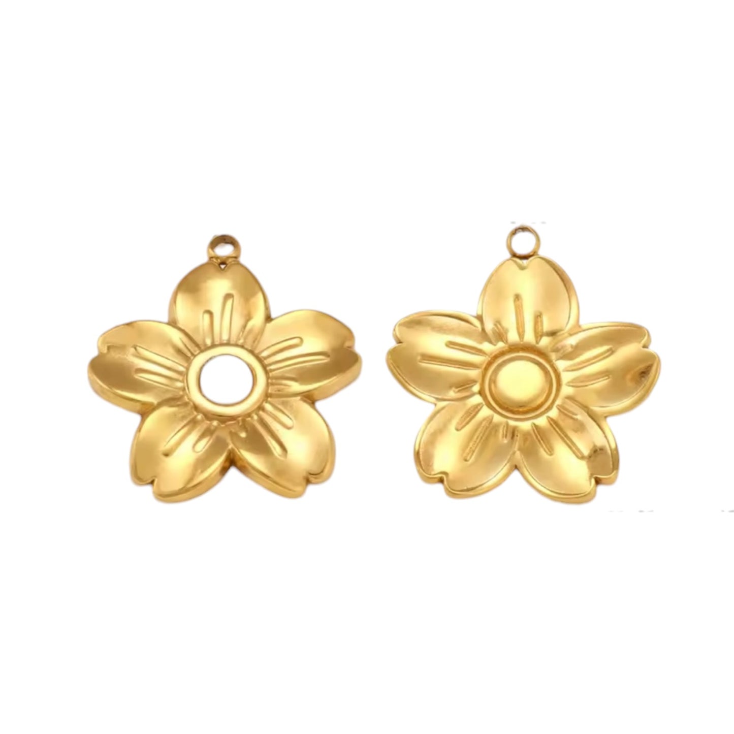Big Flower Charm - Gold