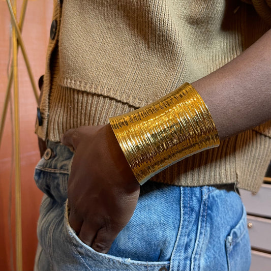 🎁 Textured Long Cuff Bracelet | The Consciously Lisa Collection (Special Price)