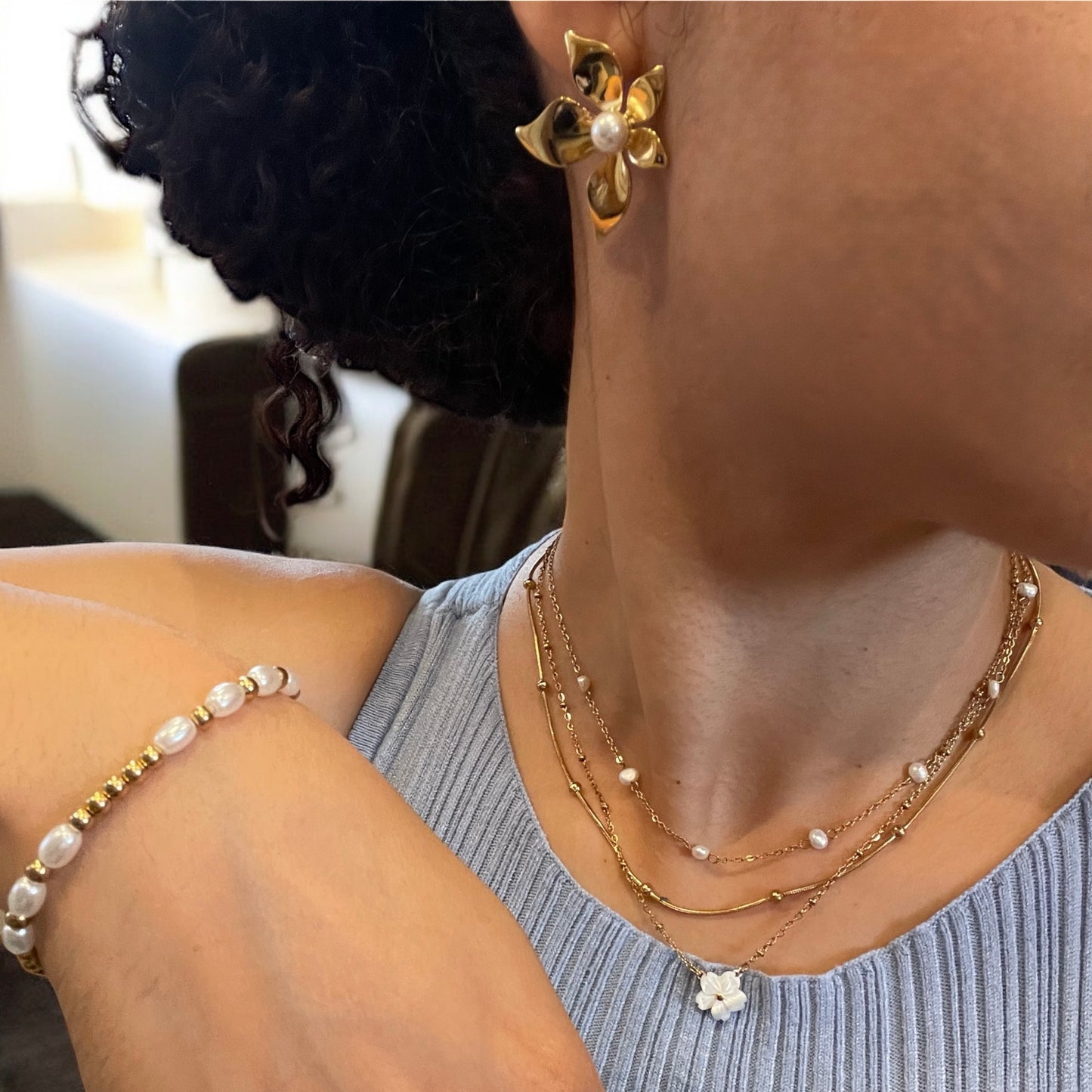 Golden Bloom Jewelry Set