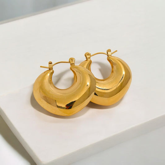 Chunky U Hoop Earrings | The Consciously Lisa Collection