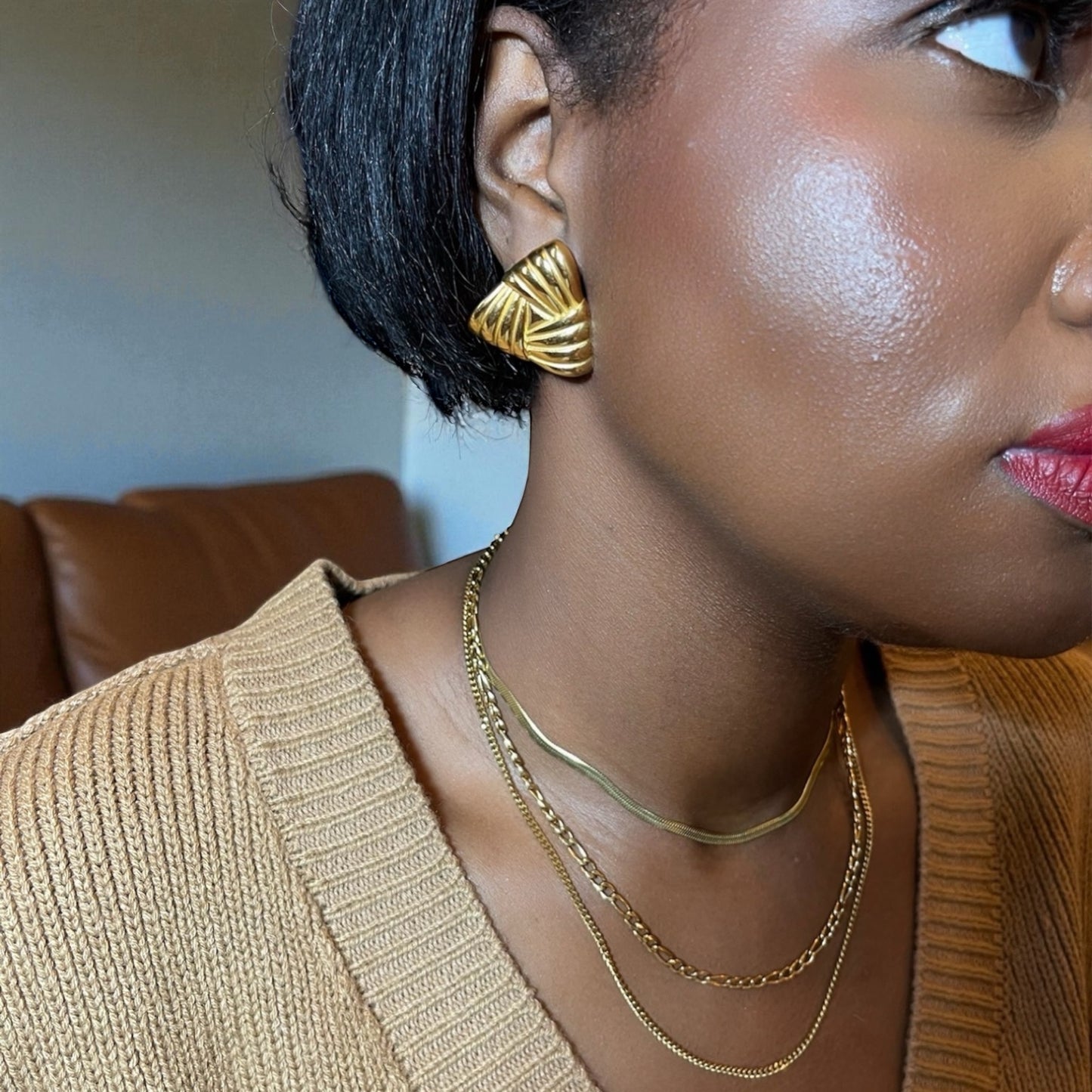 Textured Triangle Earrings | The Consciously Lisa Collection