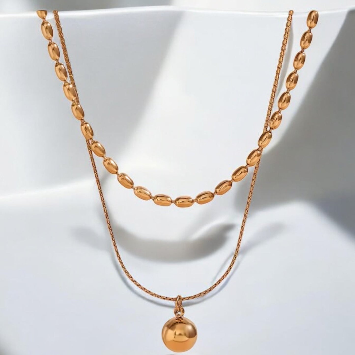 Ball Pendant Layered Necklace | The Consciously Lisa Collection