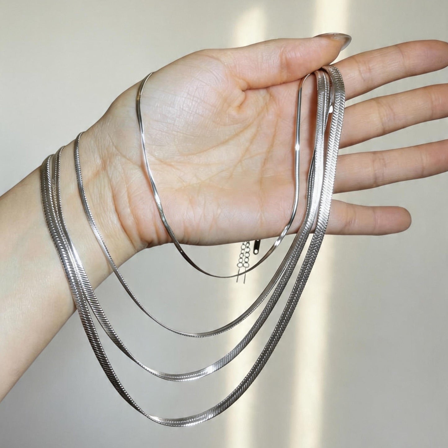 Herringbone Necklace Stack of 4 - Gold | The Consciously Lisa Collection