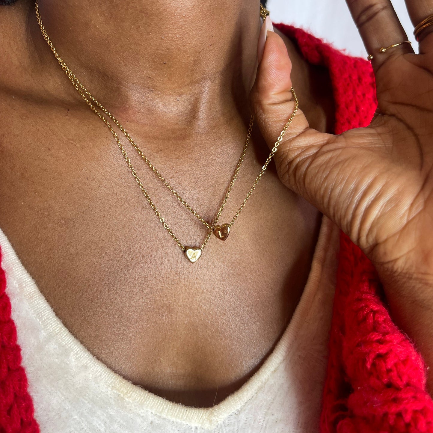 Initial Heart Pendant Necklace | The Consciously Lisa Collection