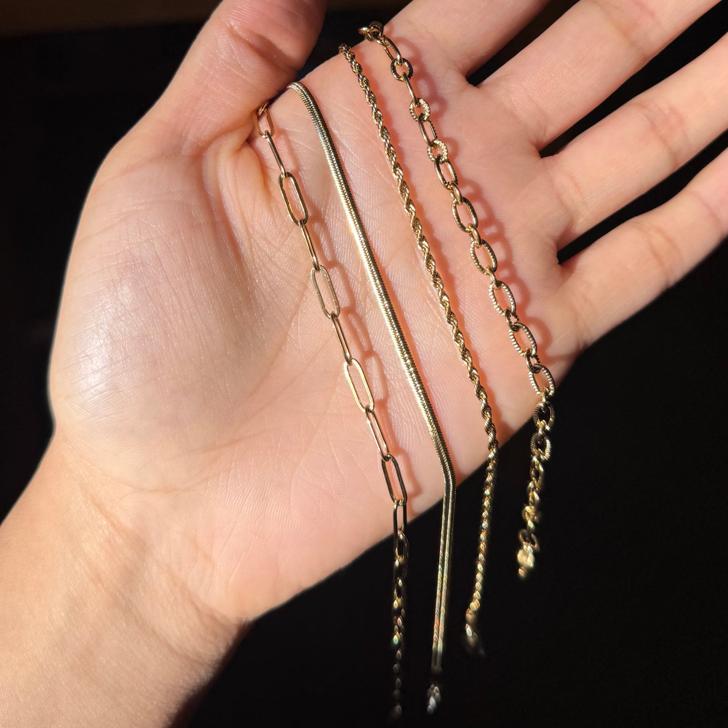 Rope Twist Chain Necklace - Gold