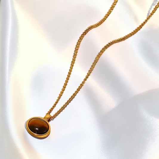 Tiger Eye Drop Necklace | The Consciously Lisa Collection