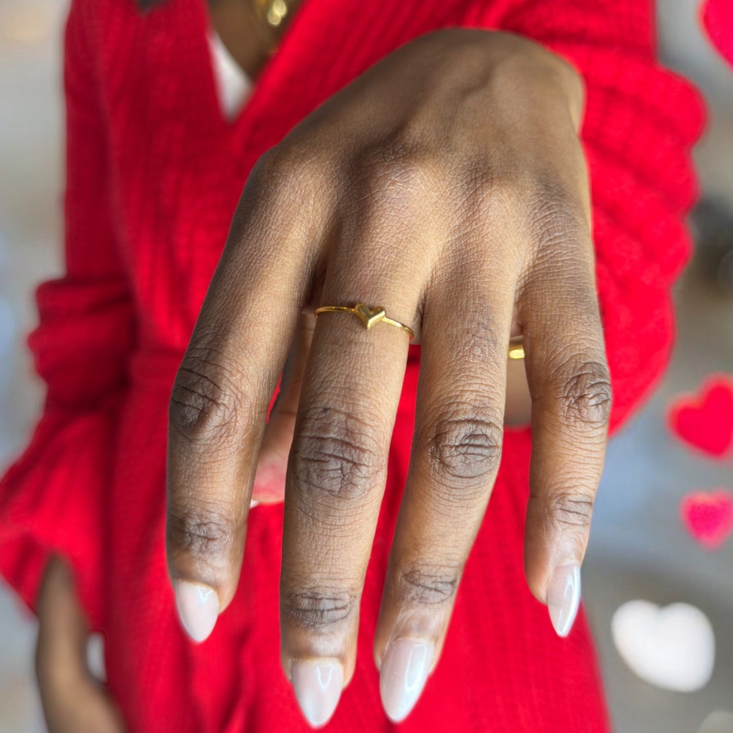 Minimalist Adjustable Heart Ring | The Consciously Lisa Collection