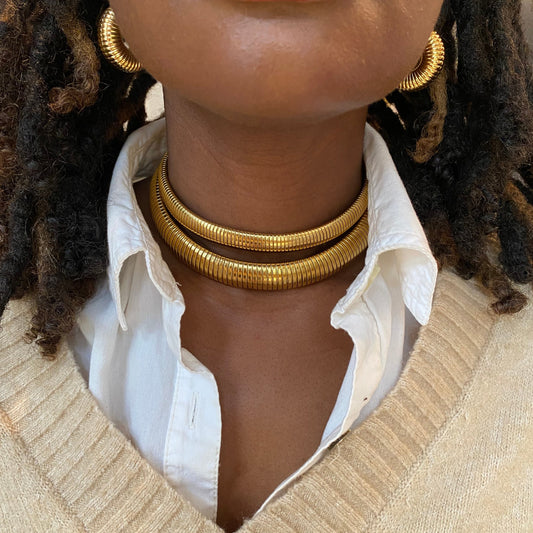 Accordion Necklace - Gold | The Consciously Lisa Collection