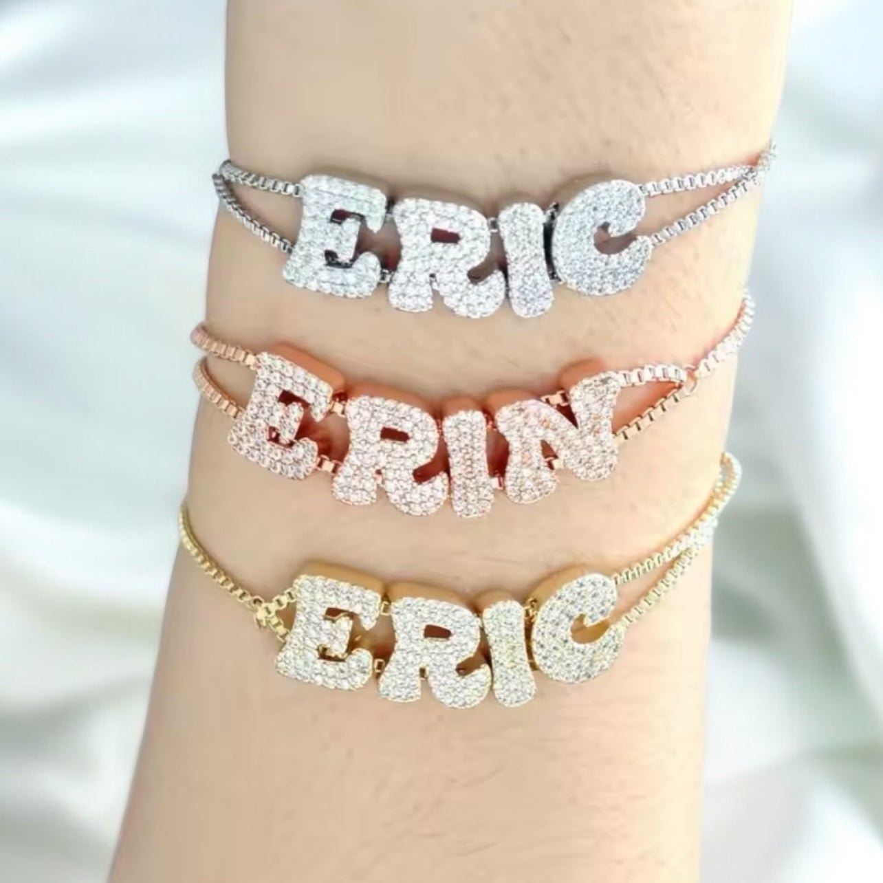 Customized Sliding Letter Bracelet