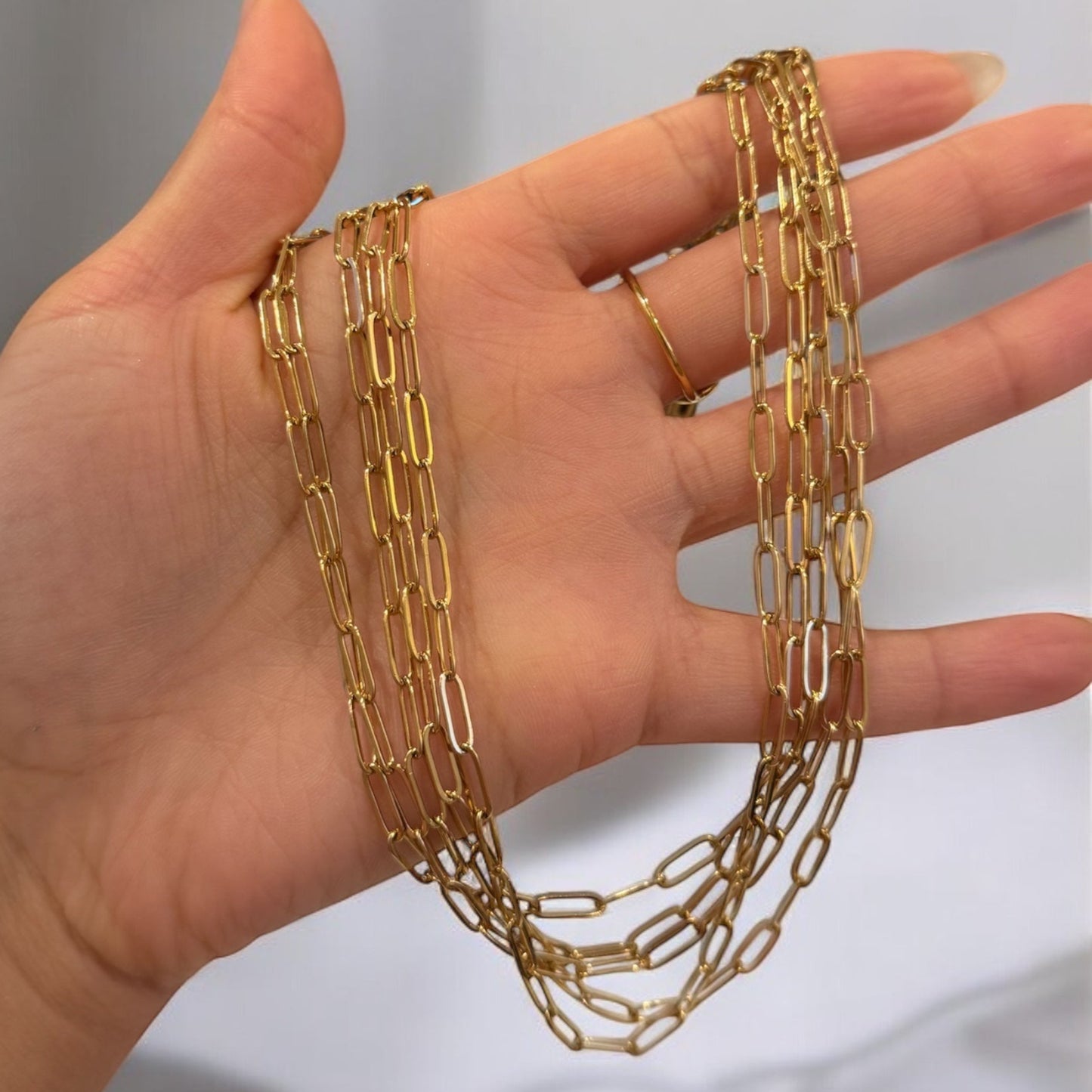 Paperclip Chain Necklace - Gold