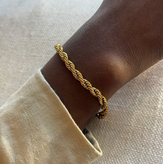 Twisted Rope Chain Bracelet | The Consciously Lisa Collection