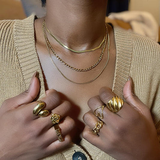 Classic Chains Necklace Set of 3 | The Consciously Lisa Collection