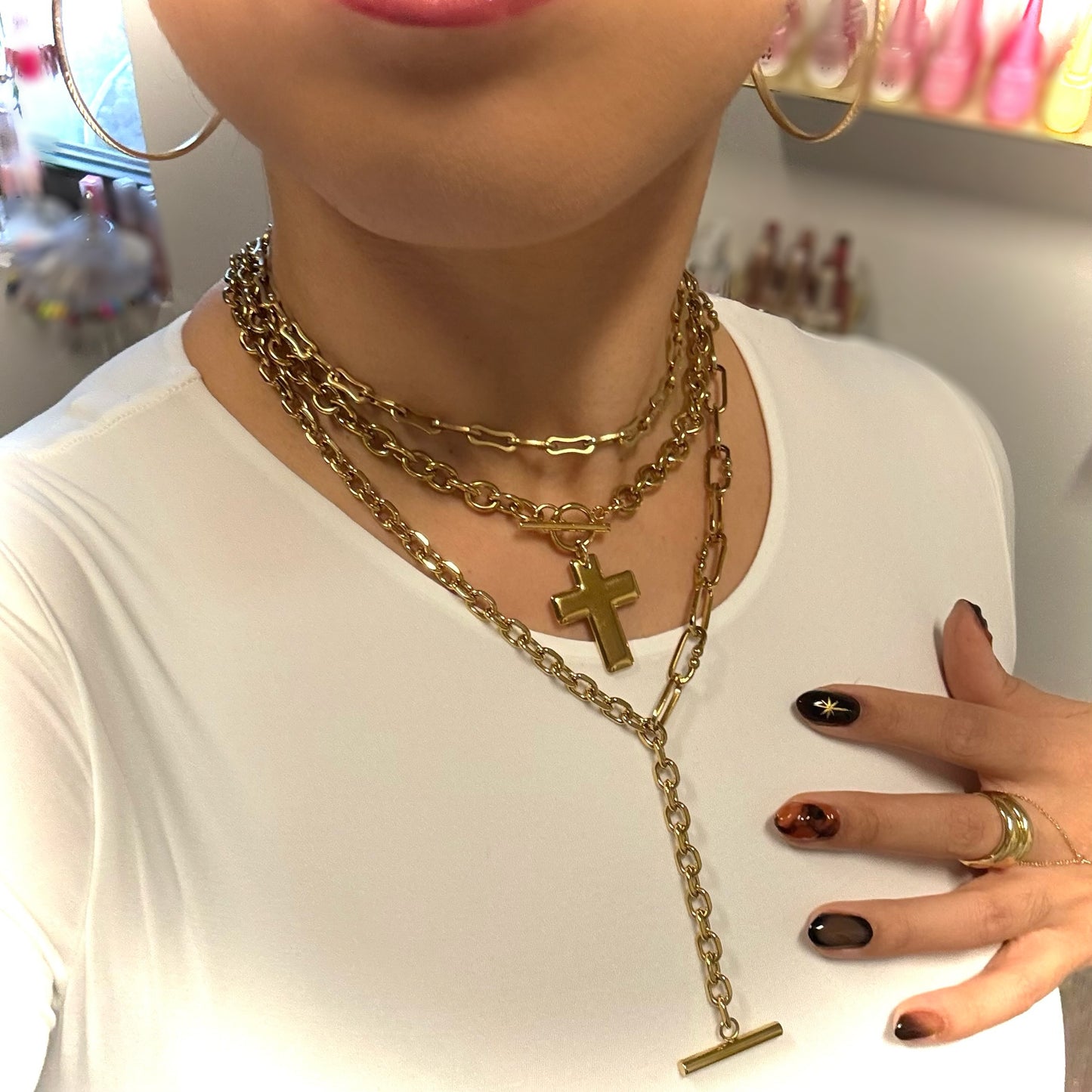 Cross My Heart Necklace Set