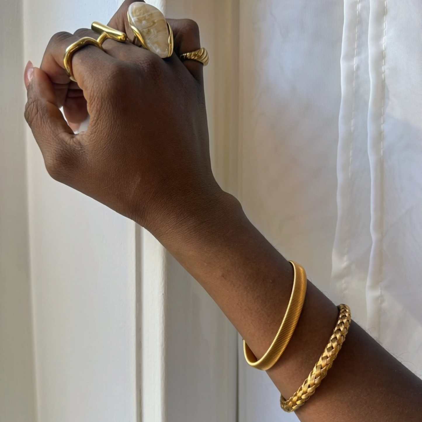 Ribbed Open Cuff Bracelet | The Consciously Lisa Collection