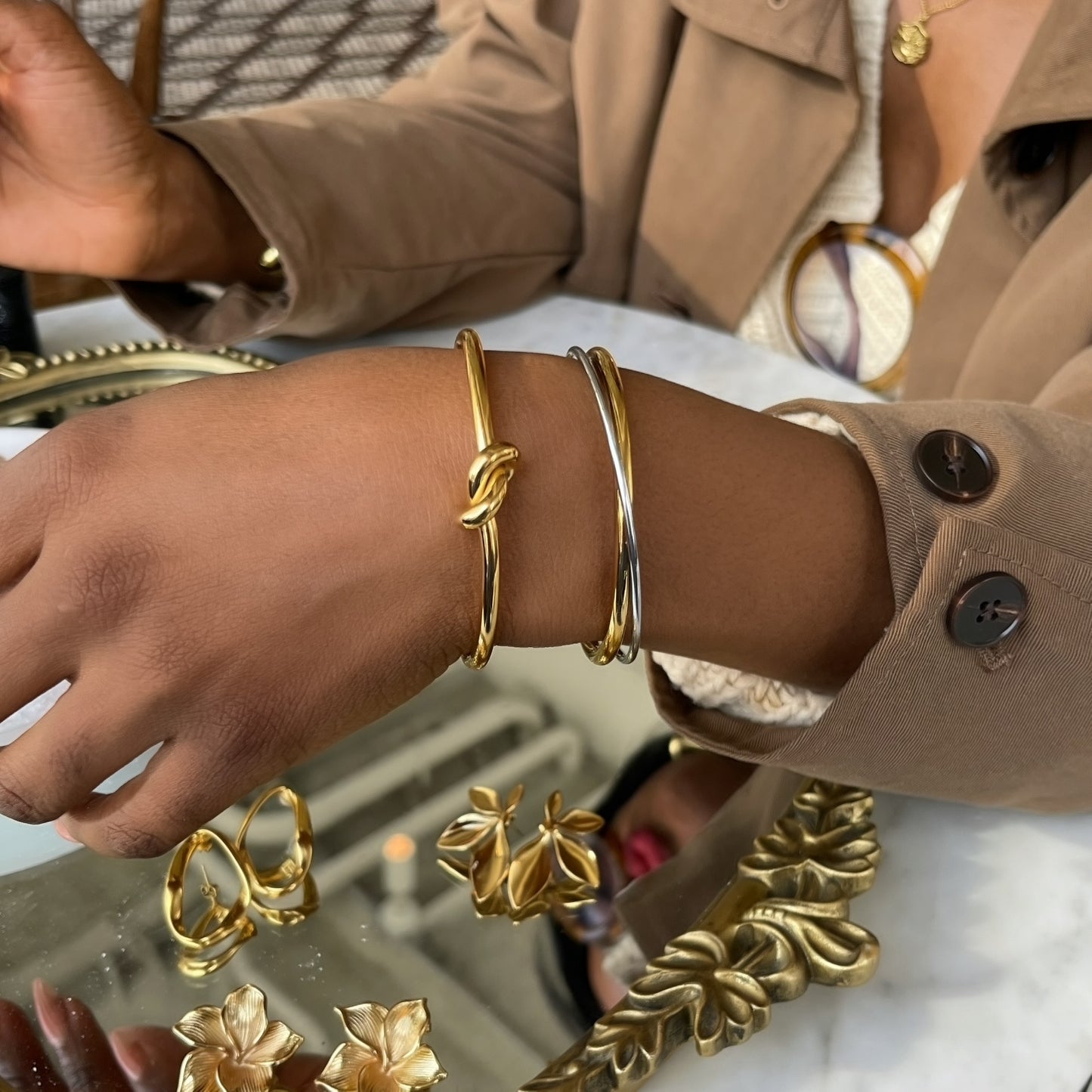 Knot Cuff Bracelet - Gold | The Consciously Lisa Collection