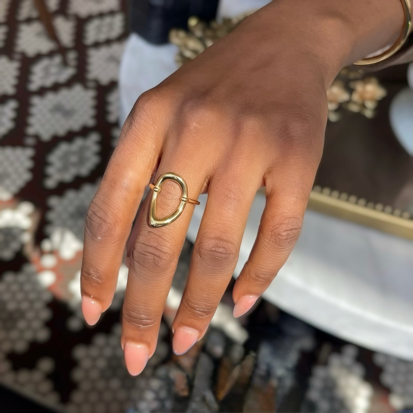 Abstract Oval Adjustable Ring | The Consciously Lisa Collection