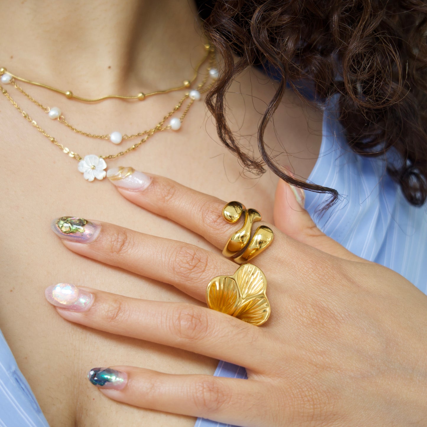 Abstract Wrap Around Ring - Gold | The Consciously Lisa Collection